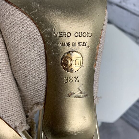 Dolce & Gabbana Sling Back Bow Peep Toe High Heel Sandal - Picture 8 of 8